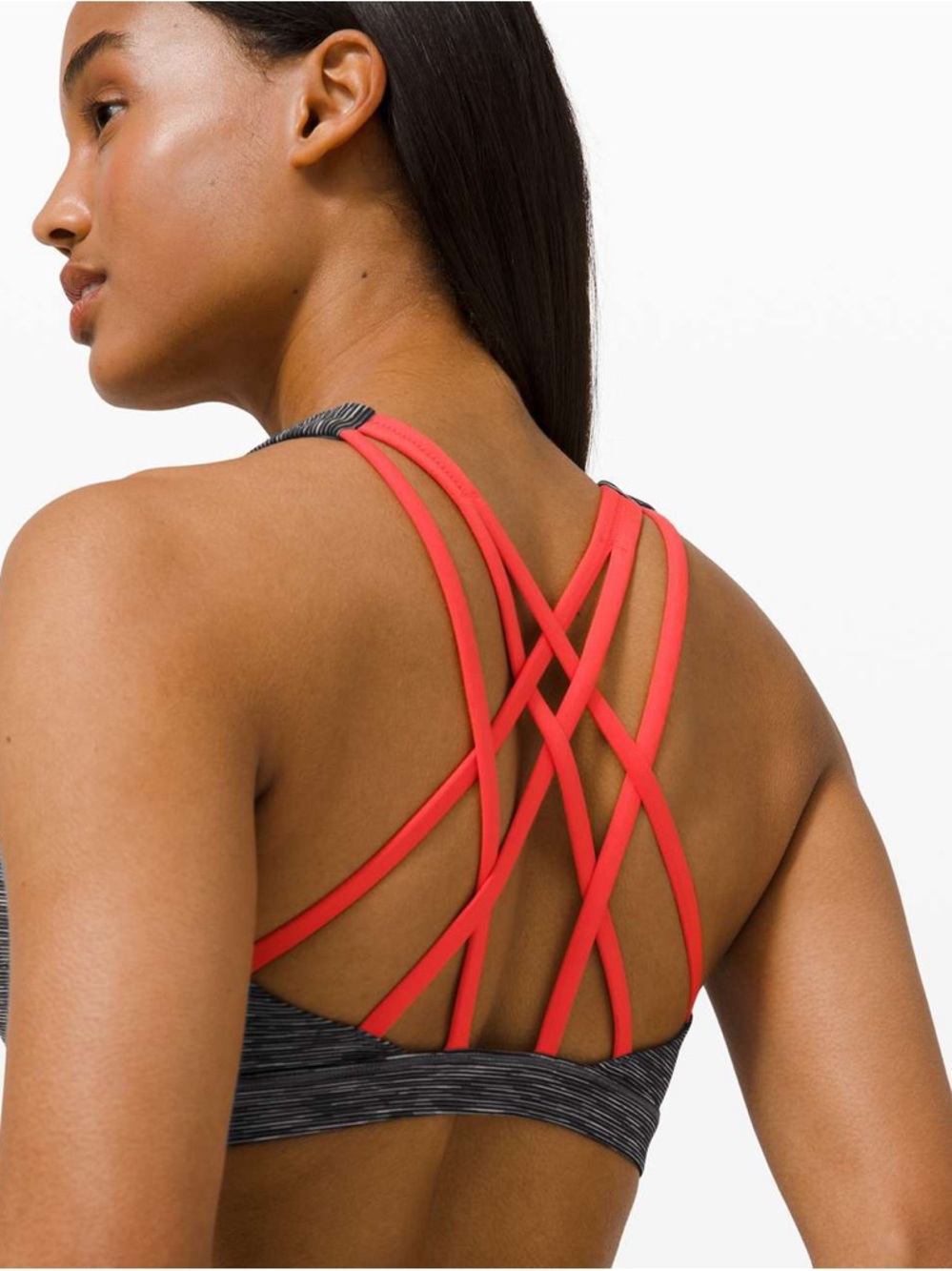 Lululemon Free To Be Serene Bra Size 14 Strappy Back Pink Punch C/D Cup - Picture 11 of 15